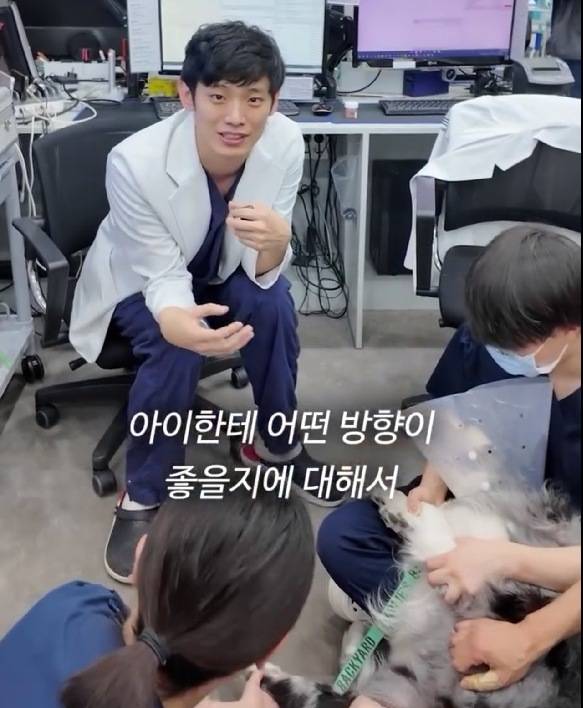 예은동물의료센터 수의사가 최선의 치료방법을 찾기 위한 협진 체계에 대해 설명하고 있다(예은동물의료센터 인스타그램 갈무리). ⓒ 뉴스1