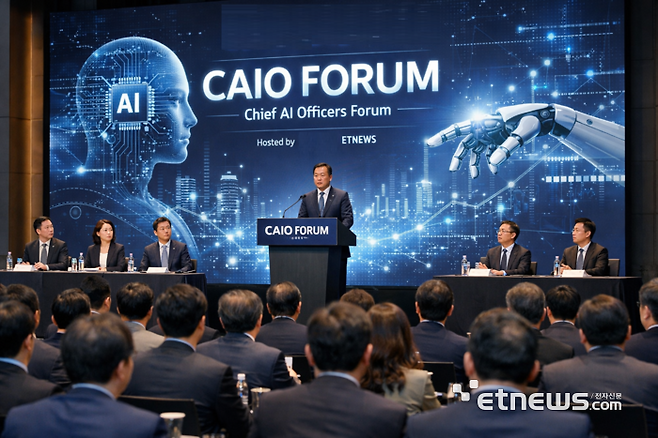 생성형 AI 이미지. 전자신문 CAIO 포럼 출범식 예시.