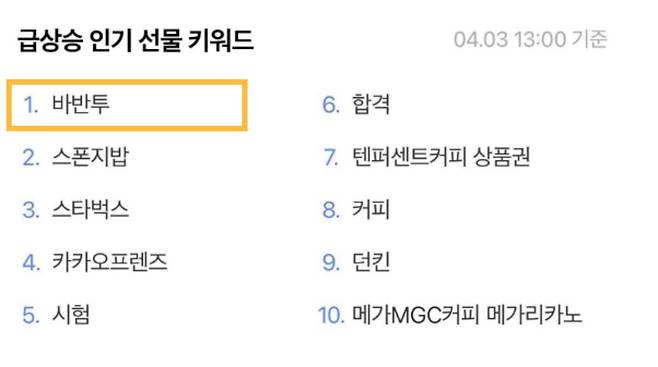 /사진=카카오톡 선물하기