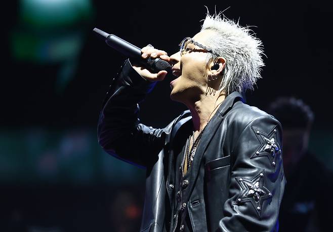 Taeyang of Big Bang performs at the Coachella Valley Music And Arts Festival on Sunday in Indio, California. (Getty Images for Coachella)