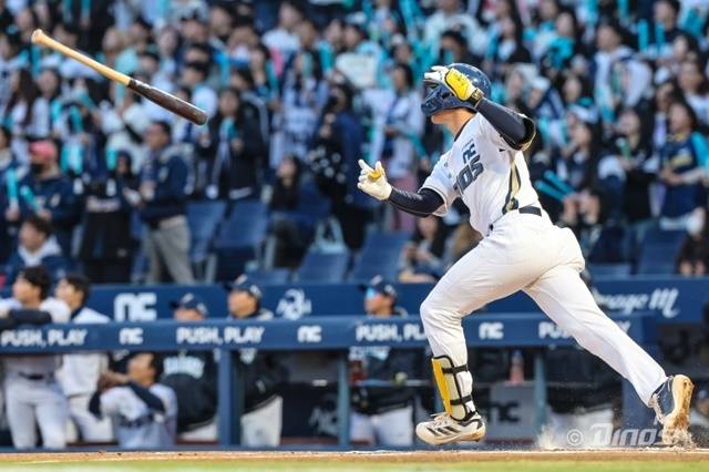 14일 KT전에서 부진 탈출의 신호탄을 쏘아올린 김주원. 사진=NC 제공