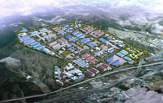 &nbsp;경상북도 안동시 풍산읍 일원에 조성 예정인 '안동 바이오생명 국가산업단지' 조감도 ⓒ경북도 제공