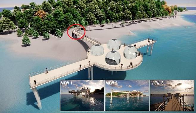 변경된 덕적도 해상낚시공원 조감도 [인천시 옹진군 제공. 재판매 및 DB 금지]