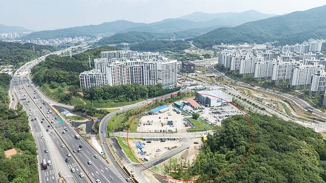 250 병상을 갖추게 될 의왕시 학의동 918번지 일원 (가칭) 해밀리종합병원 현장 부지.사진=의왕시청