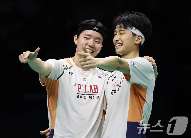 배드민턴 남자 복식 최강조로 거듭나고 있는 서승재(왼쪽)-김원호 2025.9.28 ⓒ 뉴스1 김영운 기자