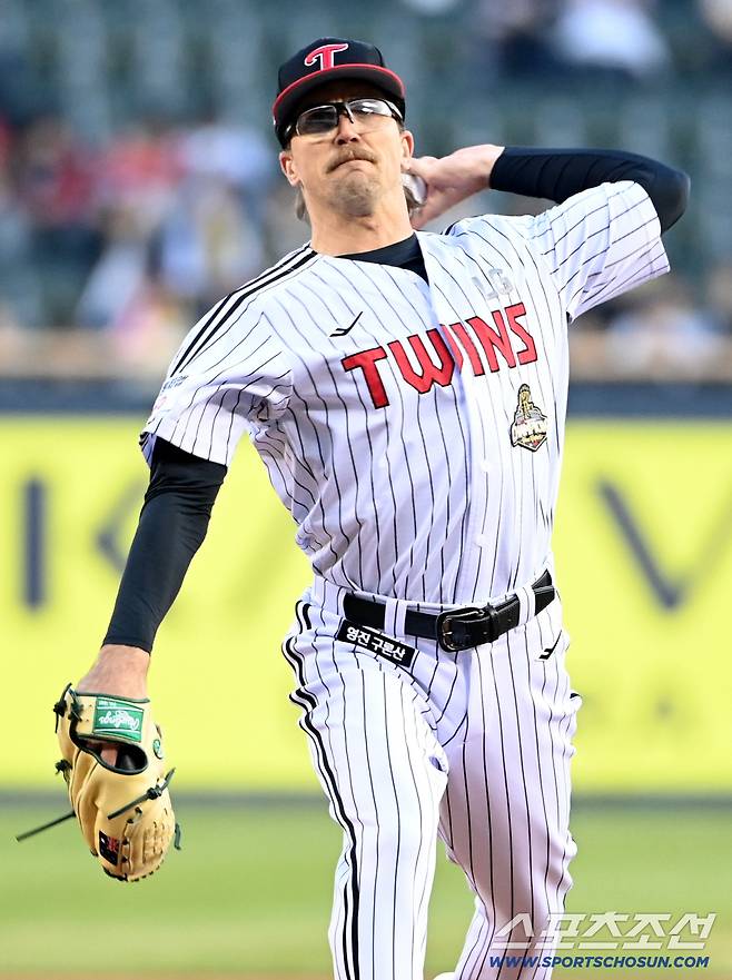 2일 잠실야구장에서 열린 KIA와 LG의 경기. LG 선발투수 웰스가 역투하고 있다. 잠실=허상욱 기자wook@sportschosun.com/2026.04.02/