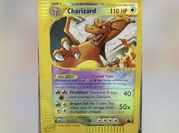 이번에 발견된 카드 중 가장 높은 가치를 지닌 것은 '스카이리지 리자몽 홀로' 카드다. 사진은 기사의 특정 내용과 관련 없음. SNS 갈무리