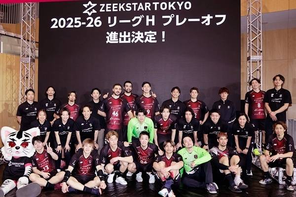 사진 2025/26 시즌 일본 남자 핸드볼 리그 H 플레이오프 진출을 확정한 지크스타 도쿄.사진 출처=지크스타 도쿄