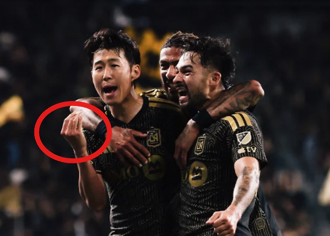 손흥민이 8일 크루스 아술전 득점 후 골 셀러브레이션을 하고 있다. LAFC 공식 채널 캡처