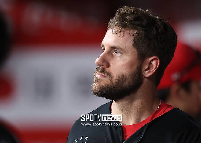 ▲ 15일 감격적인 메이저리그 복귀전을 가졌으나 허무하게 삼진을 당한 패트릭 위즈덤 ⓒ곽혜미 기자