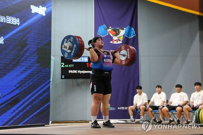 한국 역도 간판 박혜정 [대한역도연맹 제공. 재판매 및 DB 금지]