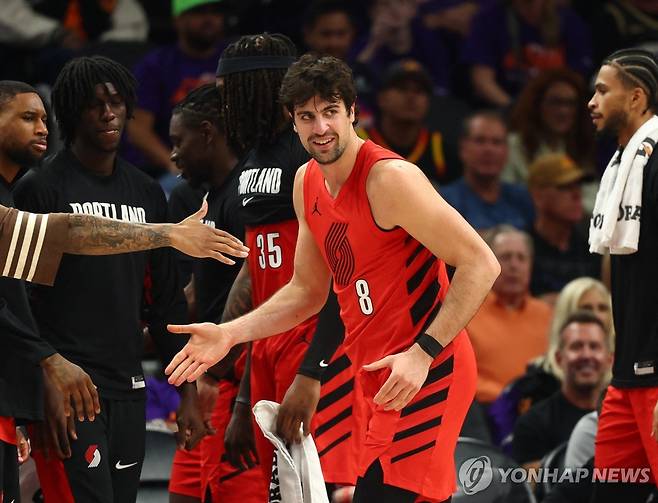 포틀랜드의 데니 아브디야(8번) [Mark J. Rebilas-Imagn Images/로이터=연합뉴스]