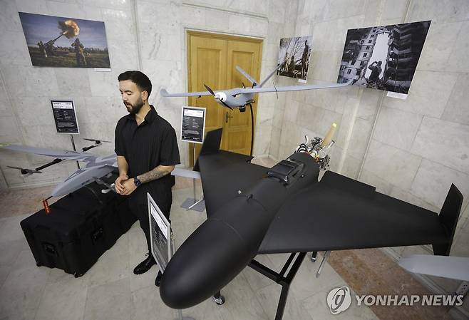 우크라이나의 드론 전시 [EPA 연합뉴스 자료사진. 재판매 및 DB 금지]