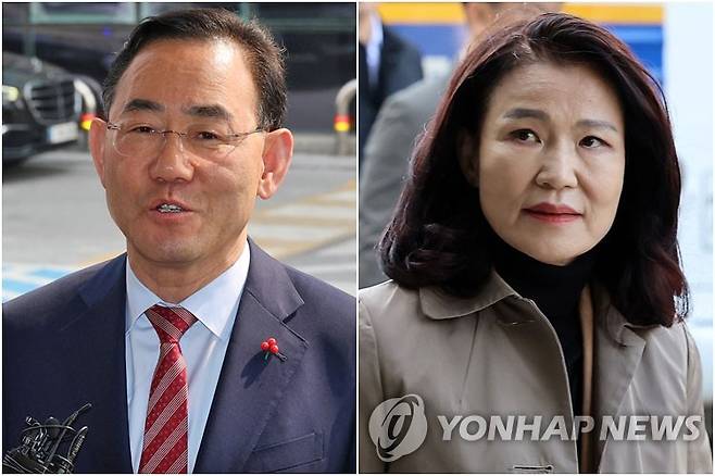 주호영 의원(왼쪽)과 이진숙 전 방송통신위원장 [연합뉴스 자료사진]