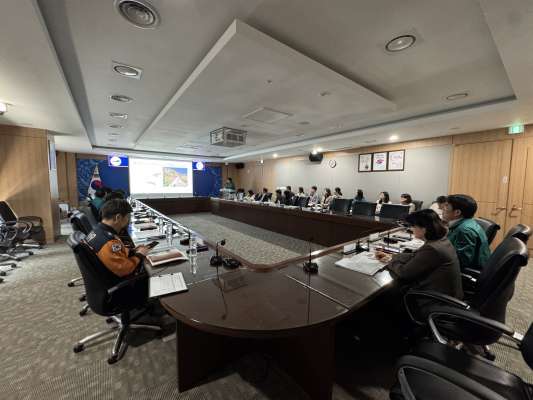 예산군 관계기관 합동 살목지 안전관리대책 회의 모습