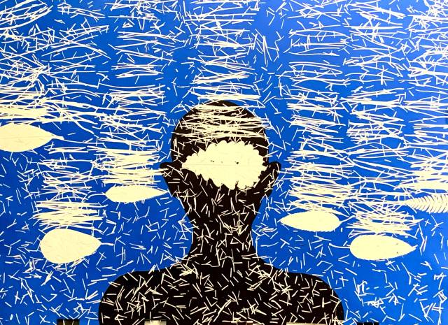 정원식, 자연+인간 모노타입(판화). 아리안 갤러리 제공