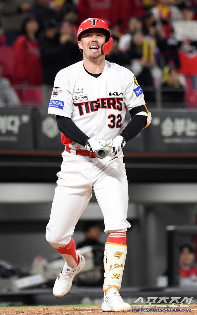 8일 광주 기아챔피언스필드에서 열린 KIA와 삼성의 경기. KIA 데일이 타격을 하고 있다. 광주=박재만 기자 pjm@sportschosun.com/2026.04.08/