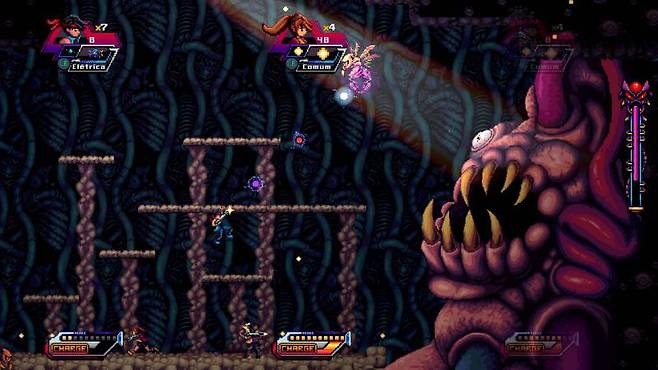 시각적 임팩트를 신경쓴 보스전