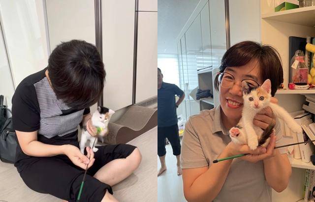 쩨리와 어머니의 첫 만남. 보호자 제공