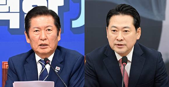 사진 왼쪽부터 정청래 더불어민주당 대표, 장동혁 국민의힘 대표. [사진=아이뉴스24 DB]