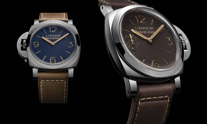 파네라이는 역사적 모델에서 영감을 받은 제품을 지속해 출시하고 있다. 루미노르 데스트로 PAM01732(왼쪽), 루미노르 PAM01731 역시 마찬가지다. 사진 파네라이