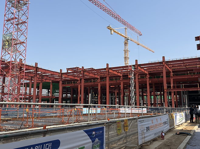 신(新) 엔진 정비 공장 증축 공사 현장. [안서진기자]