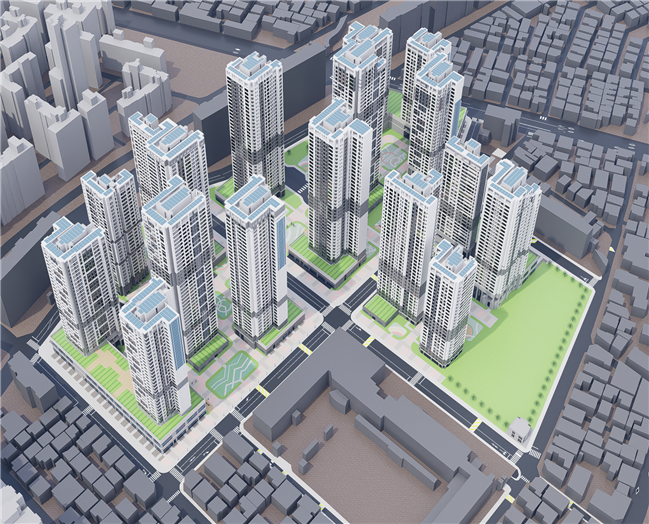 중랑구 면목동 542-7번지 일대 역세권 장기전세주택 도시정비형 재개발사업 조감도.  [서울시 제공]