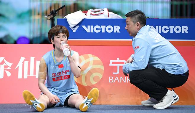 안세영이 12일 2026 아시아배드민턴선수권대회 여자 단식 결승에서 왕즈이(사진)를 꺾고 우승. 신화연합뉴스