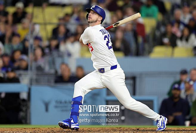 ▲ 15일 뉴욕 메츠와 경기에서 오타니 고의4구 이후 결승 적시타를 때린 카일 터커