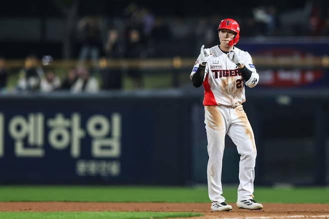 15일 광주 키움전, 김호령의 활약 모습. /사진=KIA 타이거즈 제공