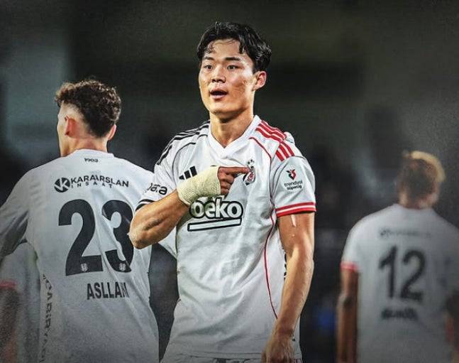 베식타시 공격수 오현규. /사진=베식타시 공식 SNS 갈무리