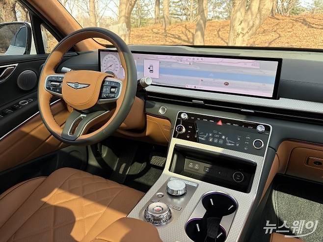 제네시스 GV80 실내. 사진=권지용 기자