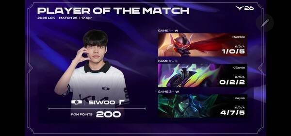 17일 서울 종로구 롤파크에서 열린 '2026 리그 오브 레전드 챔피언스 코리아(LCK)' 정규 시즌 2경기 3세트에서 초반 위기 넘긴 DK가 파이크 꺼낸 T1 잡고 2대 1 승리했다. (DK & T1 =2:1/POM=SIWOO)./사진=네이버 치지직 라이브영상 캡처