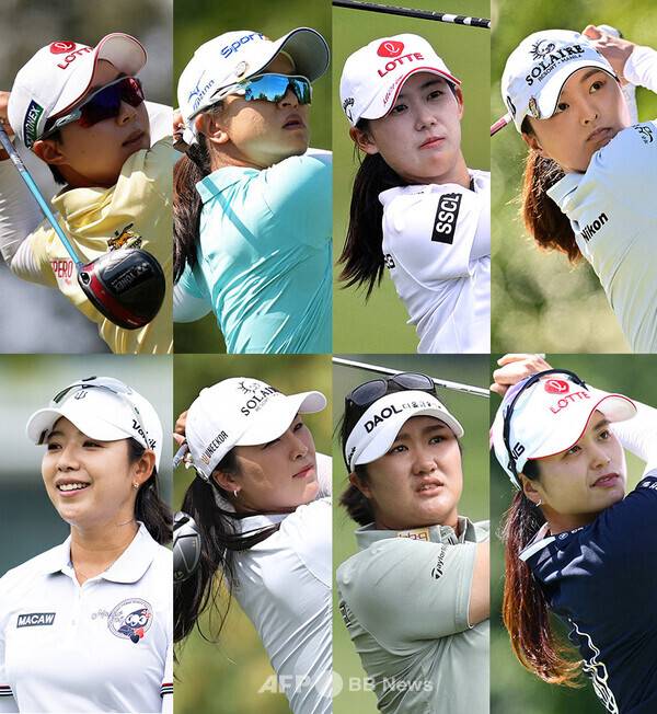 2026년 미국여자프로골프(LPGA) 투어 JM이글 LA 챔피언십 우승에 도전하는 김효주, 김세영, 황유민, 고진영, 이미향, 윤이나, 유해란, 최혜진 프로. 사진제공=ⓒAFPBBNews = News1 (사진을 무단으로 사용하지 마십시오.)
