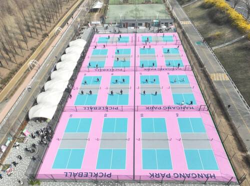 서울 광진구 광나루 한강공원의 피클볼 경기장. 서울시 누리집