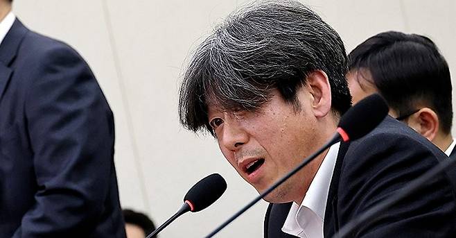 대장동 민간업자 남욱 변호사가 지난 16일 국회 '윤석열 정권 정치검찰 조작기소 의혹 사건 진상규명' 국정조사특별위원회에서 열린 대장동·위례 개발비리 및 김용 전 민주연구원 부원장 관련 의혹 사건에 대한 청문회에서 발언하고 있다. [사진=연합뉴스]