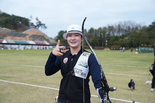 17일 끝난 2026 양궁 국가대표 최종 선발전에서 아이치-나고야 아시안게임 리커브 여자 대표로 뽑힌 강채영. 사진 대한양궁협회