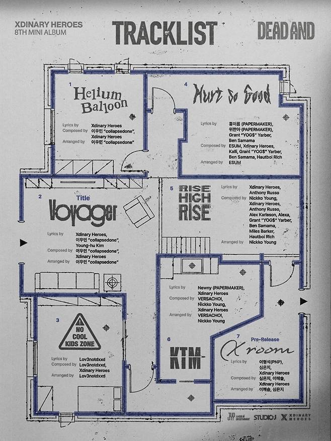 미니 8집 '데드 앤드' 트랙 리스트. JYP엔터테인먼트 제공