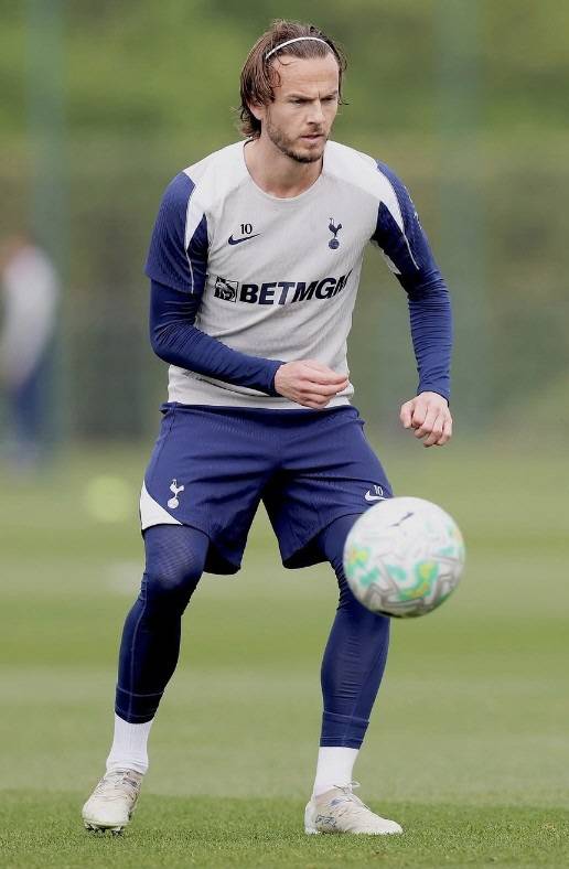 부상을 털고 돌아온 토트넘 매디슨   캡처=토트넘 구단 SNS