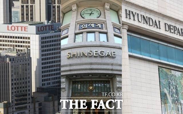 오프라인 유통의 절대강자였던 백화점 3사(롯데·신세계·현대)가 신흥강자인 '올다무(올리브영·다이소·무신사)'의 거센 추격에 흔들리고 있다. 최근에는 외국인 관광객을 놓고 백화점 3사와 올다무의 마케팅 경쟁도 치열해지고 있다. /올리브영·다이소·무신사