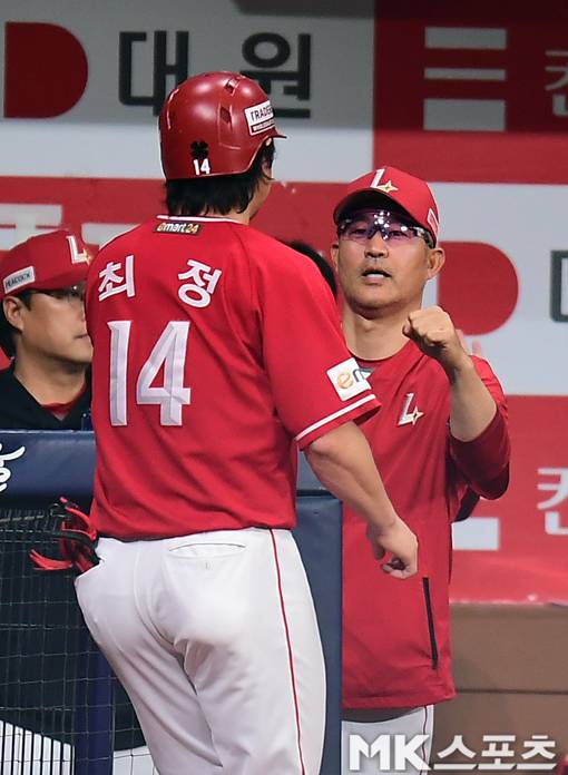 18일 NC전에서 장타력을 과시한 최정. 사진=김재현 기자