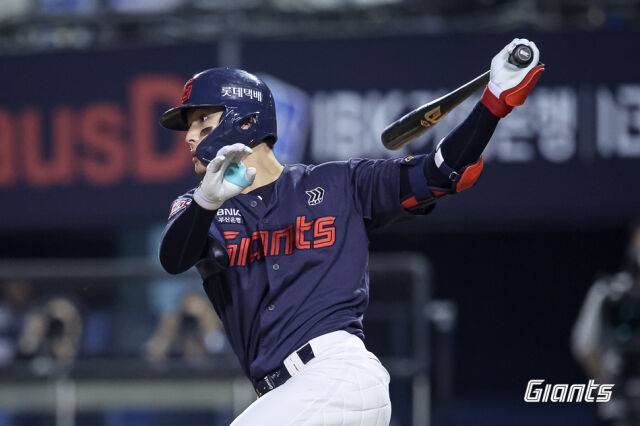 류현진에게 강했던 윤동희. 3번으로 선발 출전한다./롯데 자이언츠