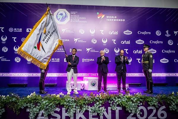2028년 세계태권도청소년선수권대회 개최지 페루 리마로 넘겨진 대회 기. [세계태권도연맹 제공. 재판매 및 DB 금지]