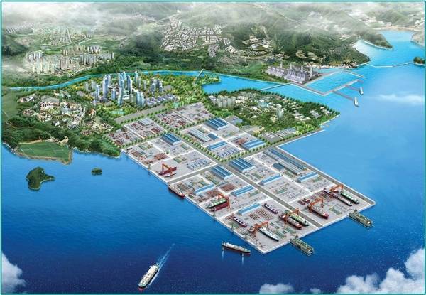 경제자유구역 하동 갈사만산업단지 조감도