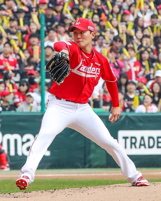 '포스트 김광현'으로 팀의 기대를 한몸에 받고 있는 김건우. SSG 제공