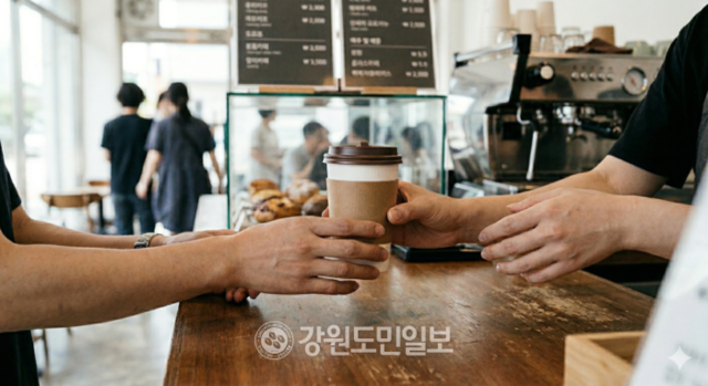 ▲ 커피를 전달하는 모습. 제미나이 제작