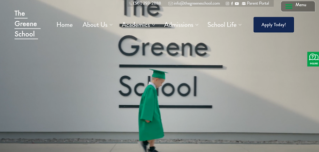 부유층을 위한 플로리다의 사립학교 그린스쿨. <그린스쿨 홈페이지>