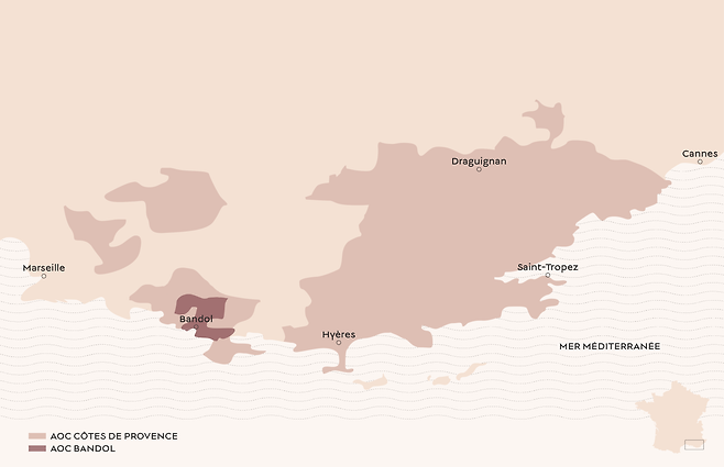 도멘 오뜨 3개 에스테이트 위치. 홈페이지
