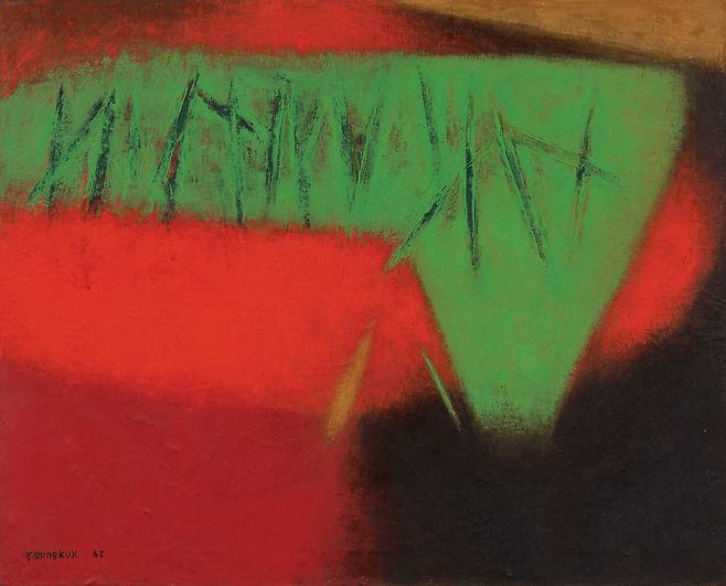 유영국의 1965년작 ‘산’이 시작가 5억원에 29일 열리는 케이옥션 경매에 오른다. /사진제공=케이옥션