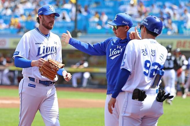 ▲ 잭 오러클린(왼쪽) ⓒ삼성 라이온즈